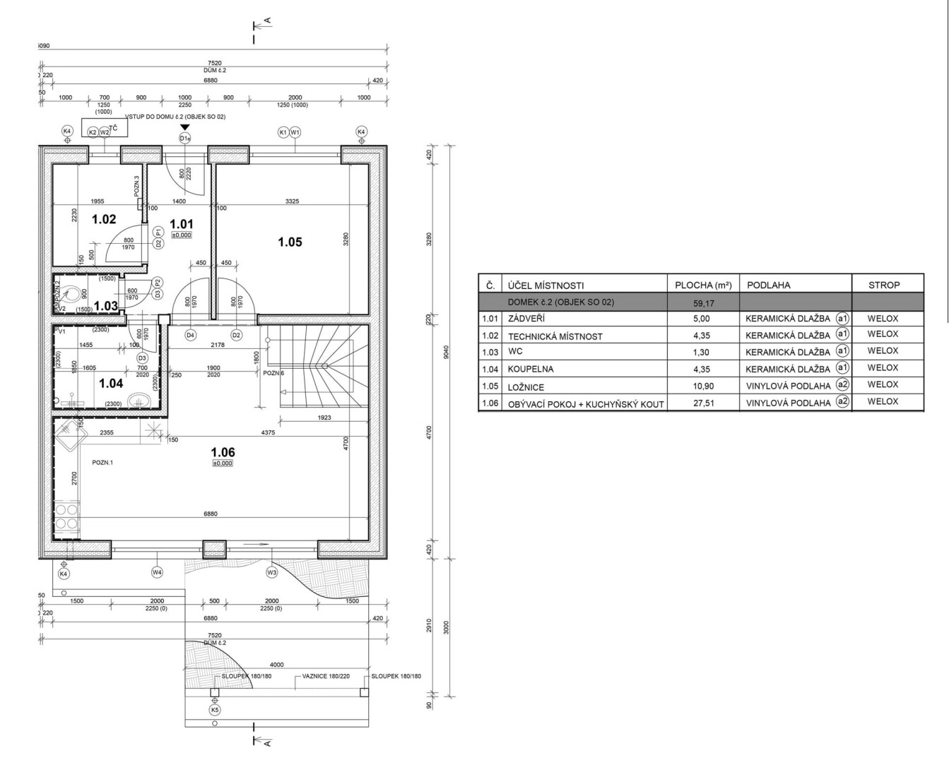 Rodinného domu 112 m²