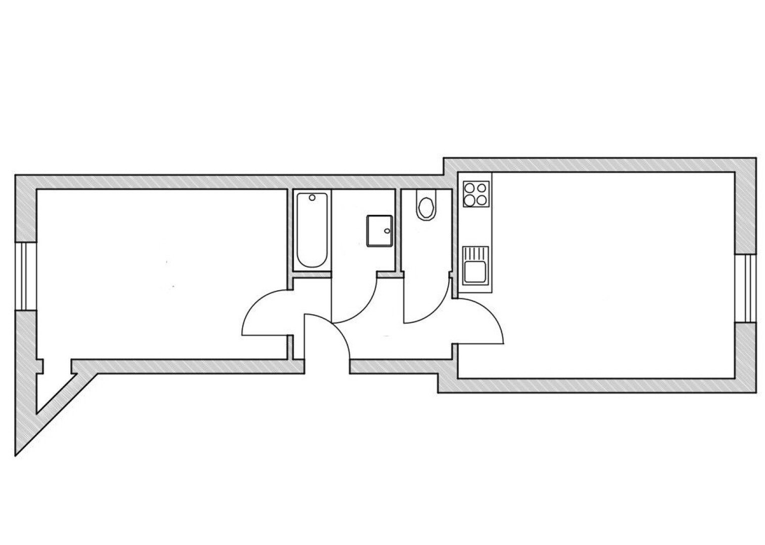 Bytu 2+kk 42 m²